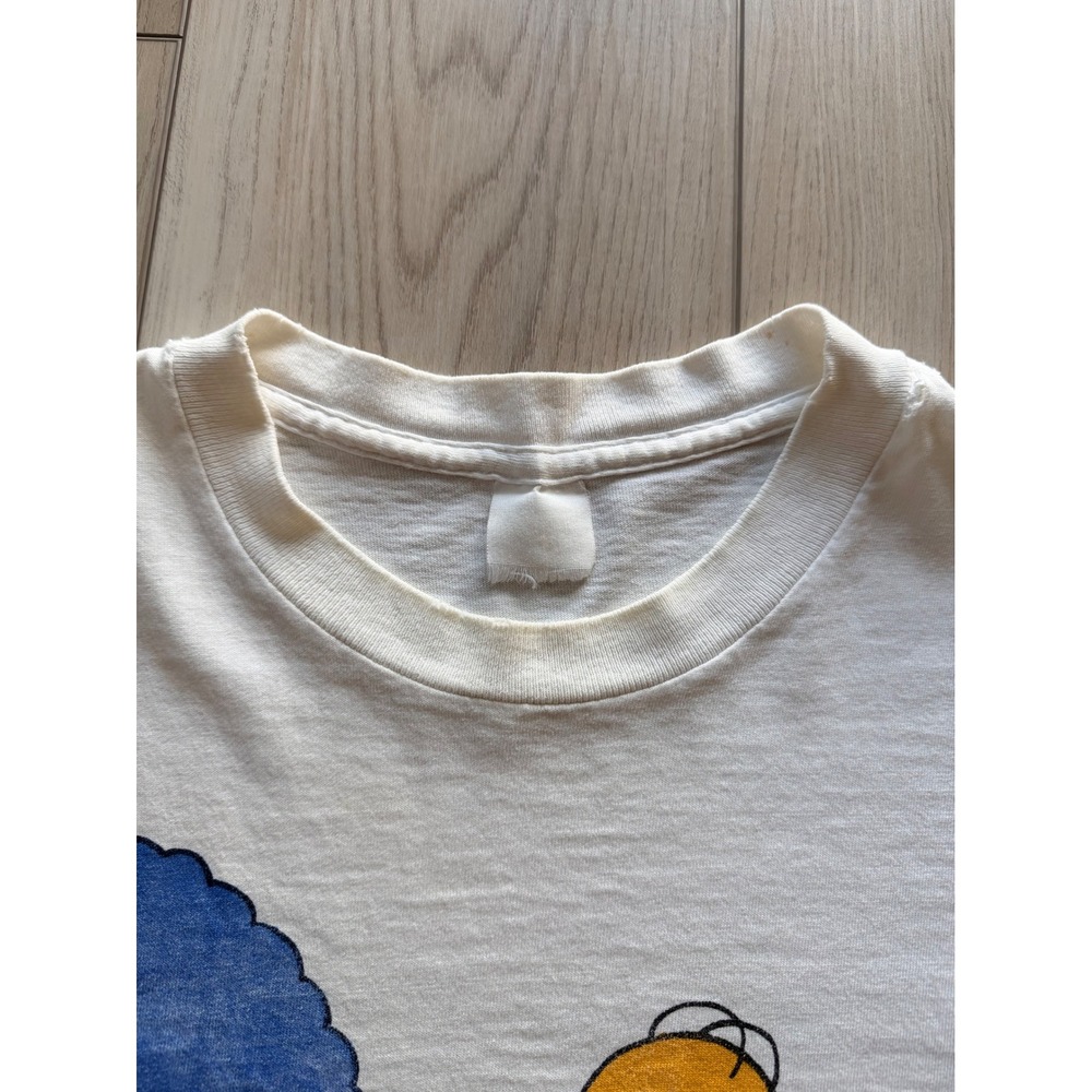 1989 Vintage The Simpsons T Shirt Mens M White Double Sided Single Stitch Bart - Picture 5 of 7